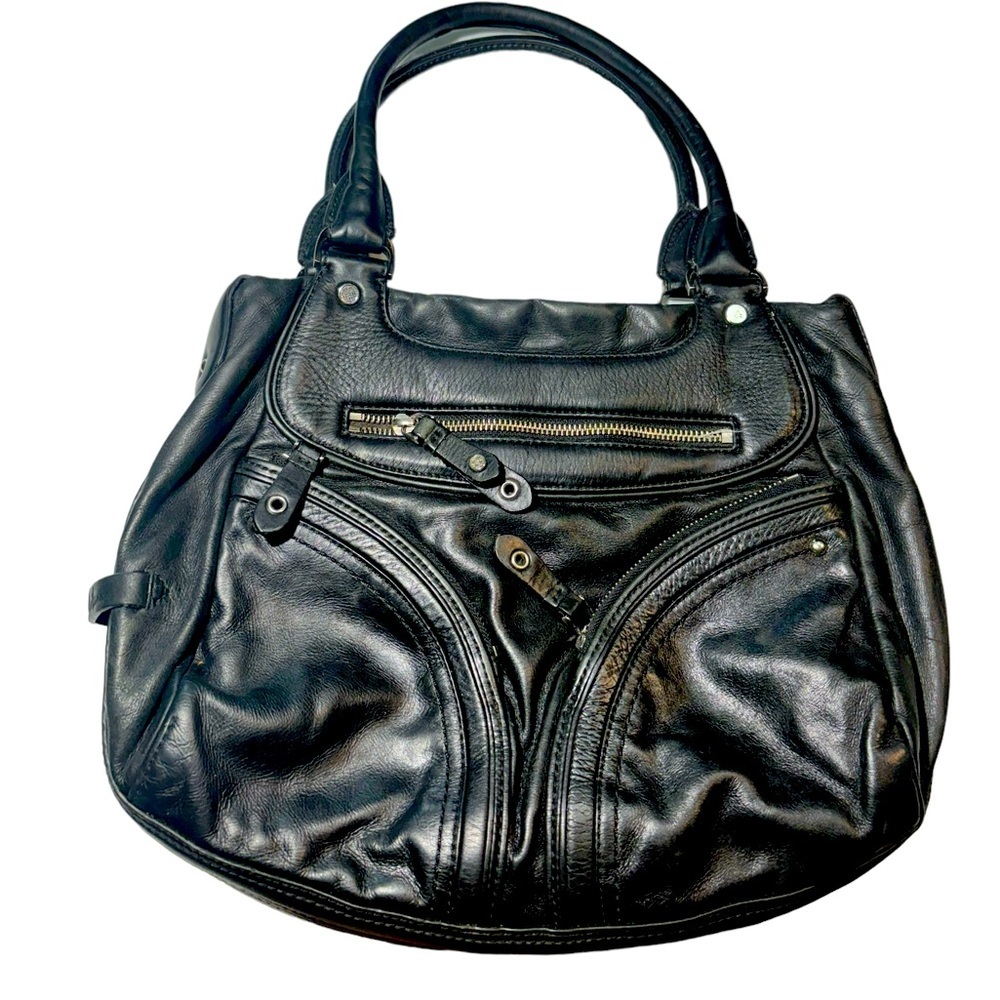 Cole Haan Black Leather Hobo Shoulder Bag